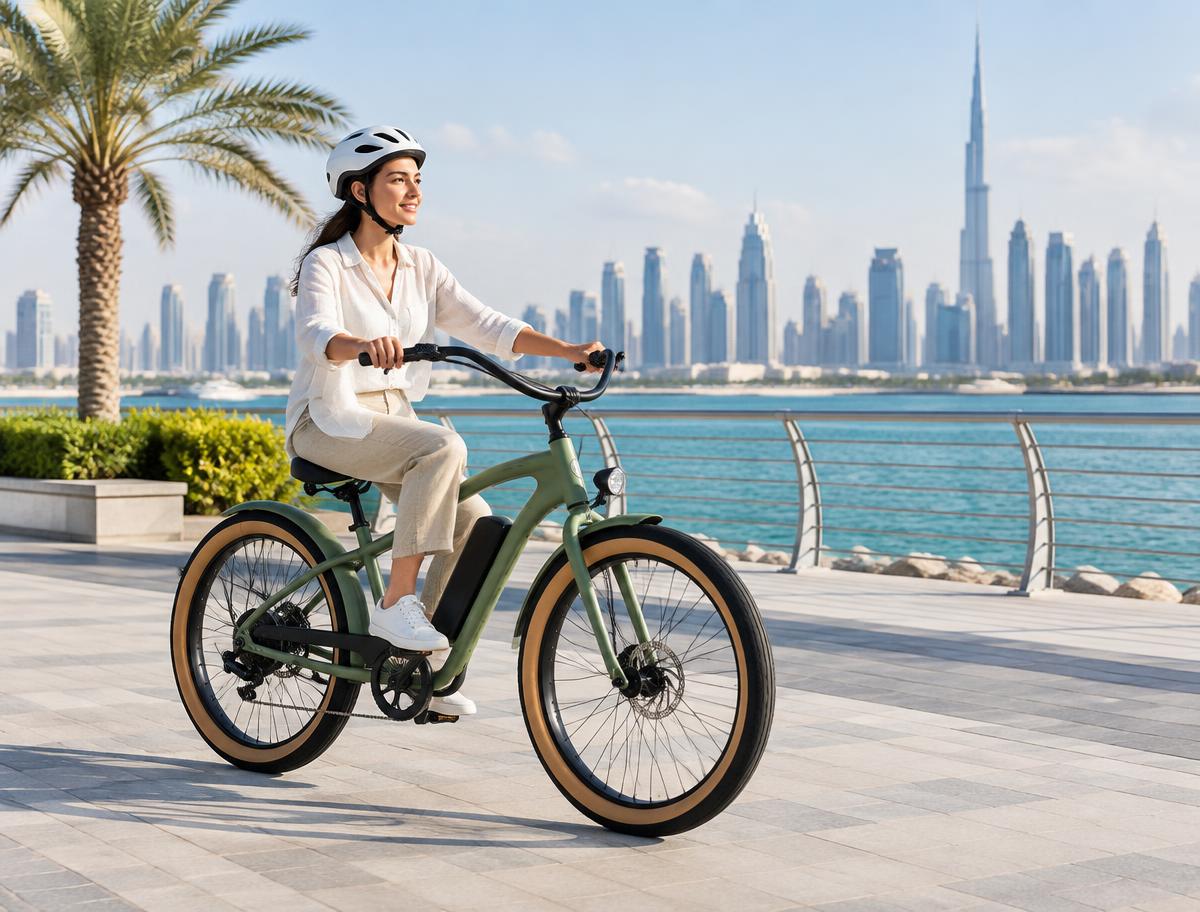 Cruiser electric bike lifestyle
